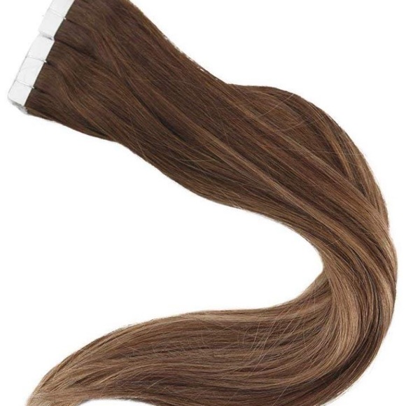 ✨ 20” #4 Brown  to #27 +14 & 4 HUMAN HAIR Tapeins main image 8